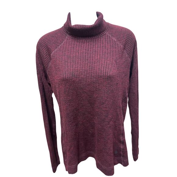 Smartwool Merino Wool Turtleneck Sweater - Women's Large Maroon - Picture 1 of 12